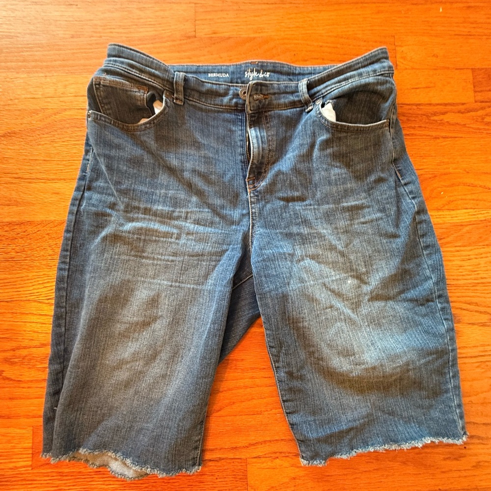 Style & Co. Blue Denim Bermuda Shorts